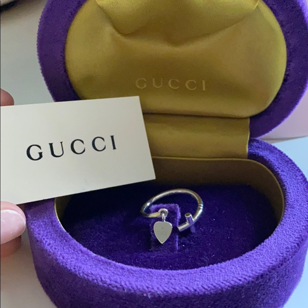 silver trademark gucci ring size 14 or size 7